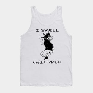 i smell children, cute witch kitty Tank Top